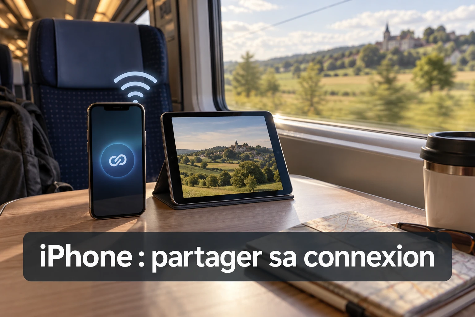 Partage de connexion iPhone avec une eSIM de voyage
